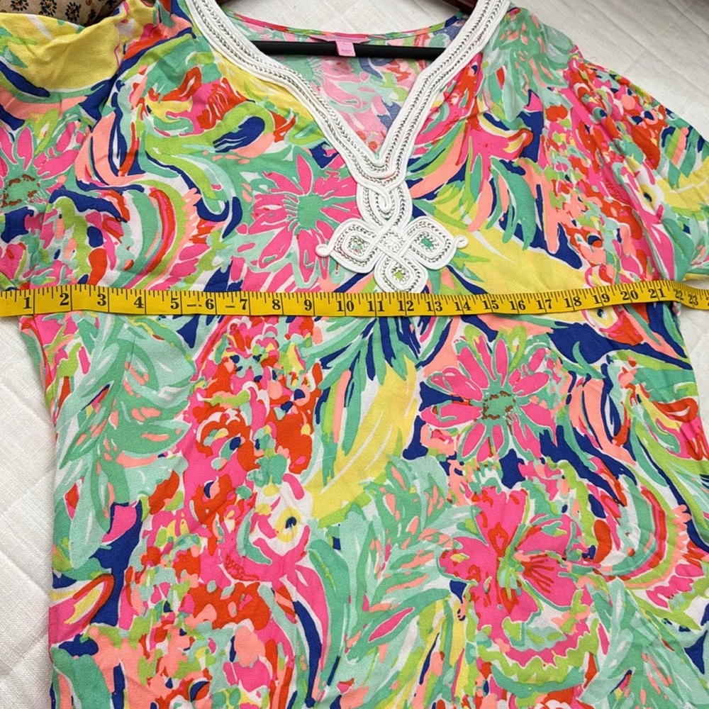 Lilly Pulitzer HARLOW TUNIC DRESS Multi Casa Banana sz L - Picture 7 of 10